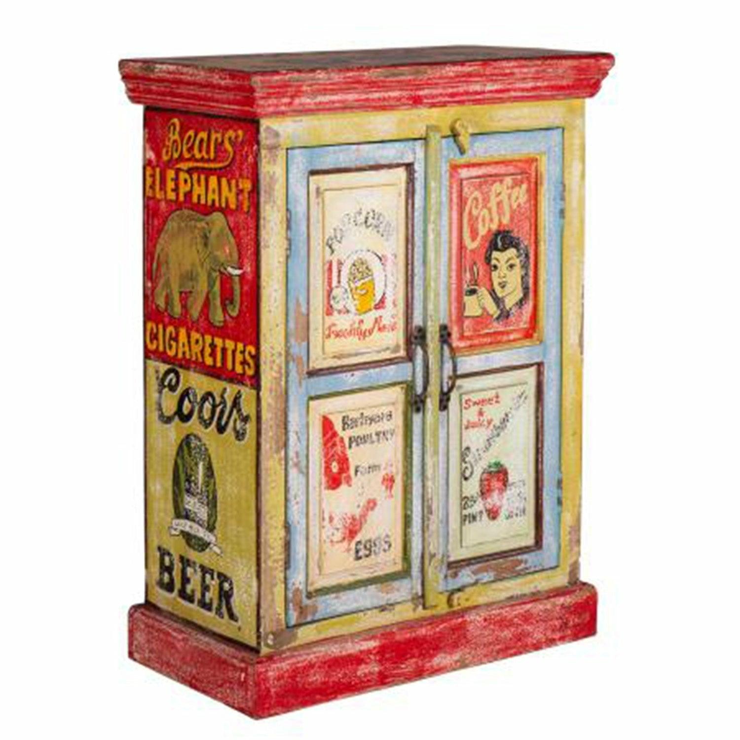 Curated - Hand Painted Advertising Cabinet