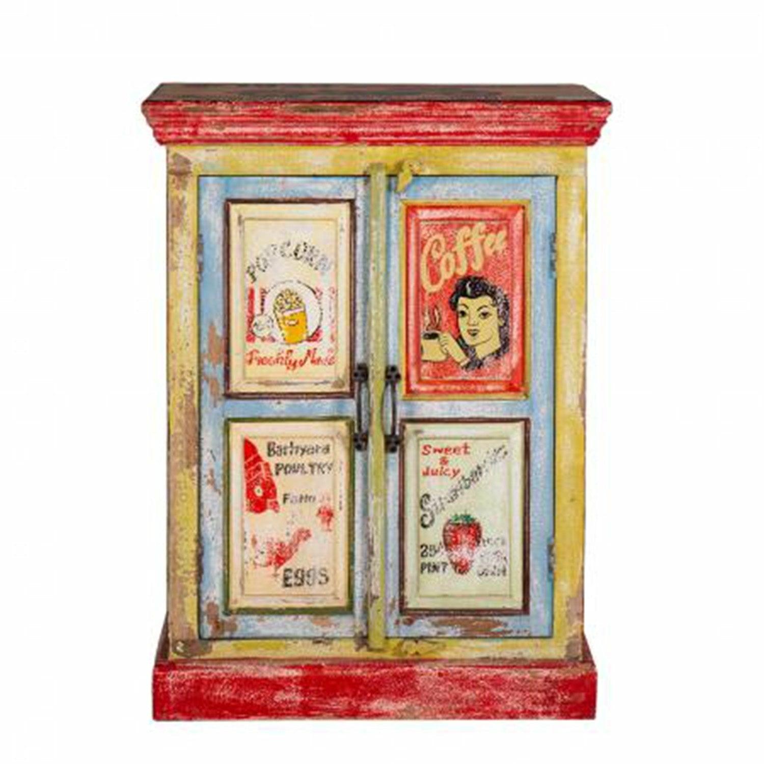 Curated - Hand Painted Advertising Cabinet