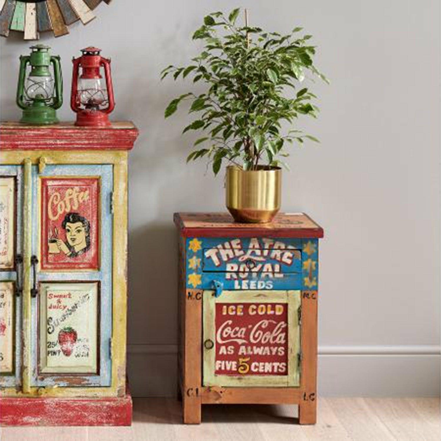 Curated - Vintage Style Hand Painted Cabinet