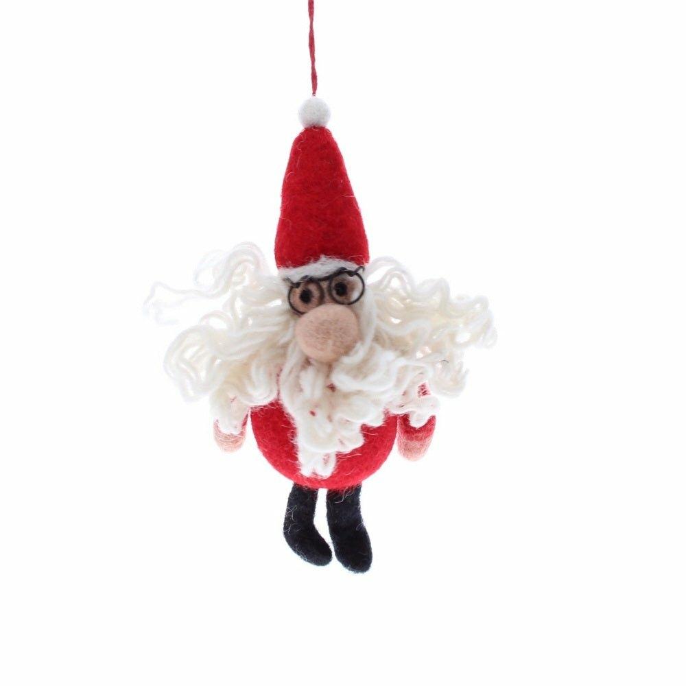Curly Felt Santa