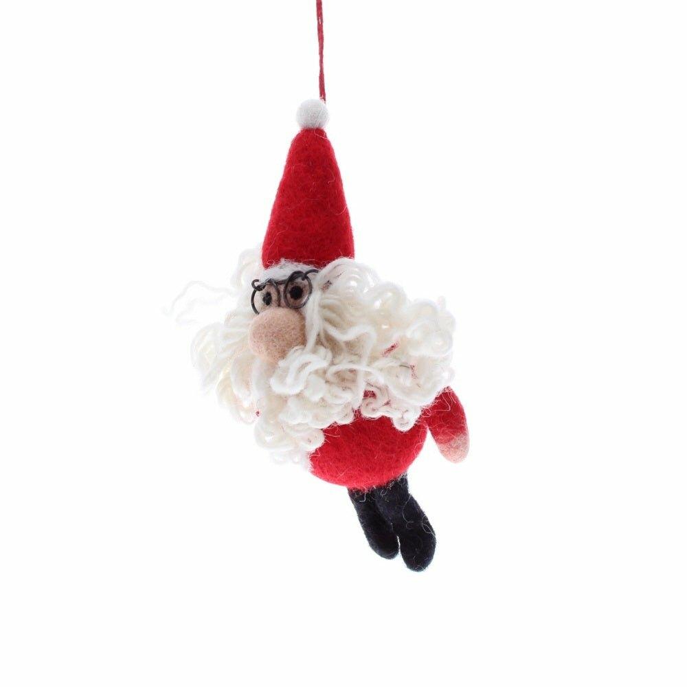 Curly Felt Santa