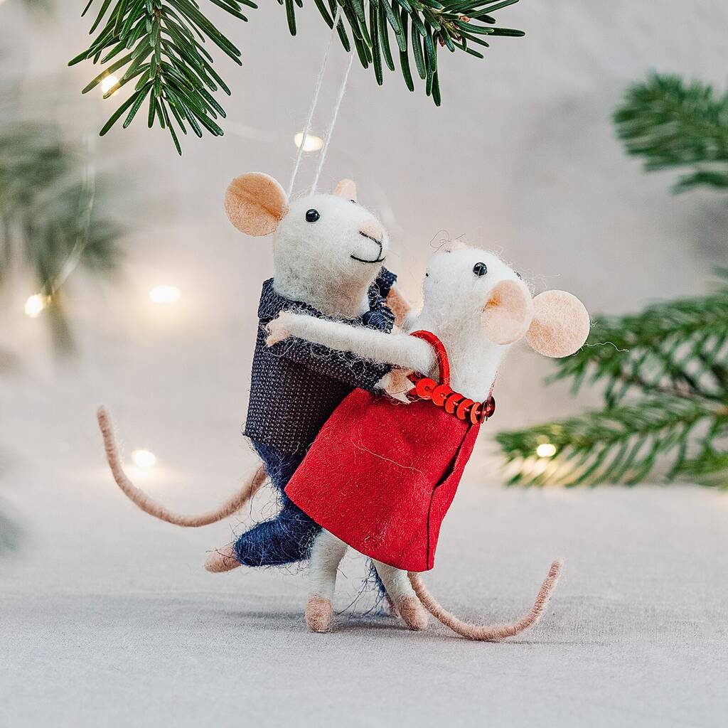 Dancing Mice Felt Hanging Decoration