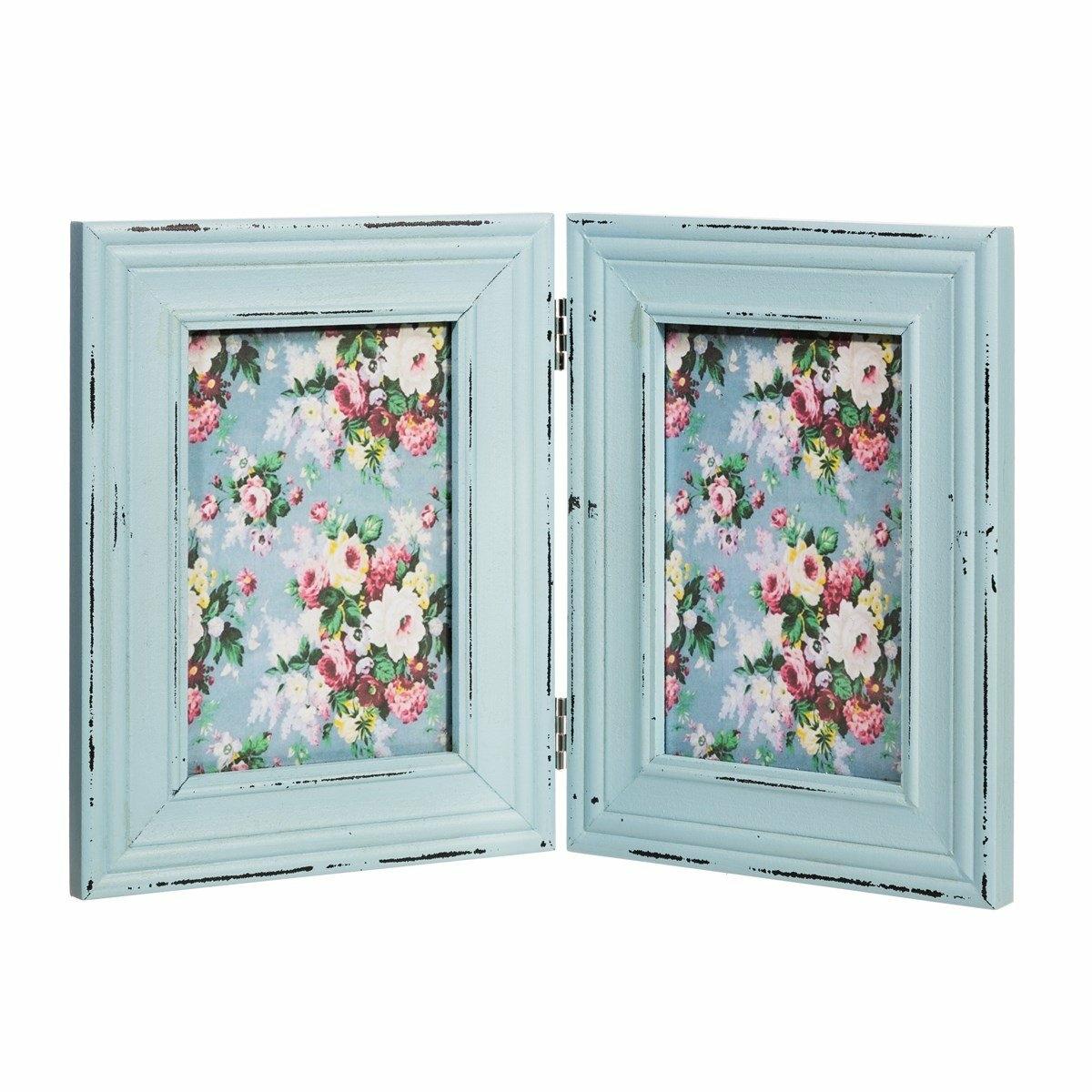 Delilah Blue Double Photo Frame