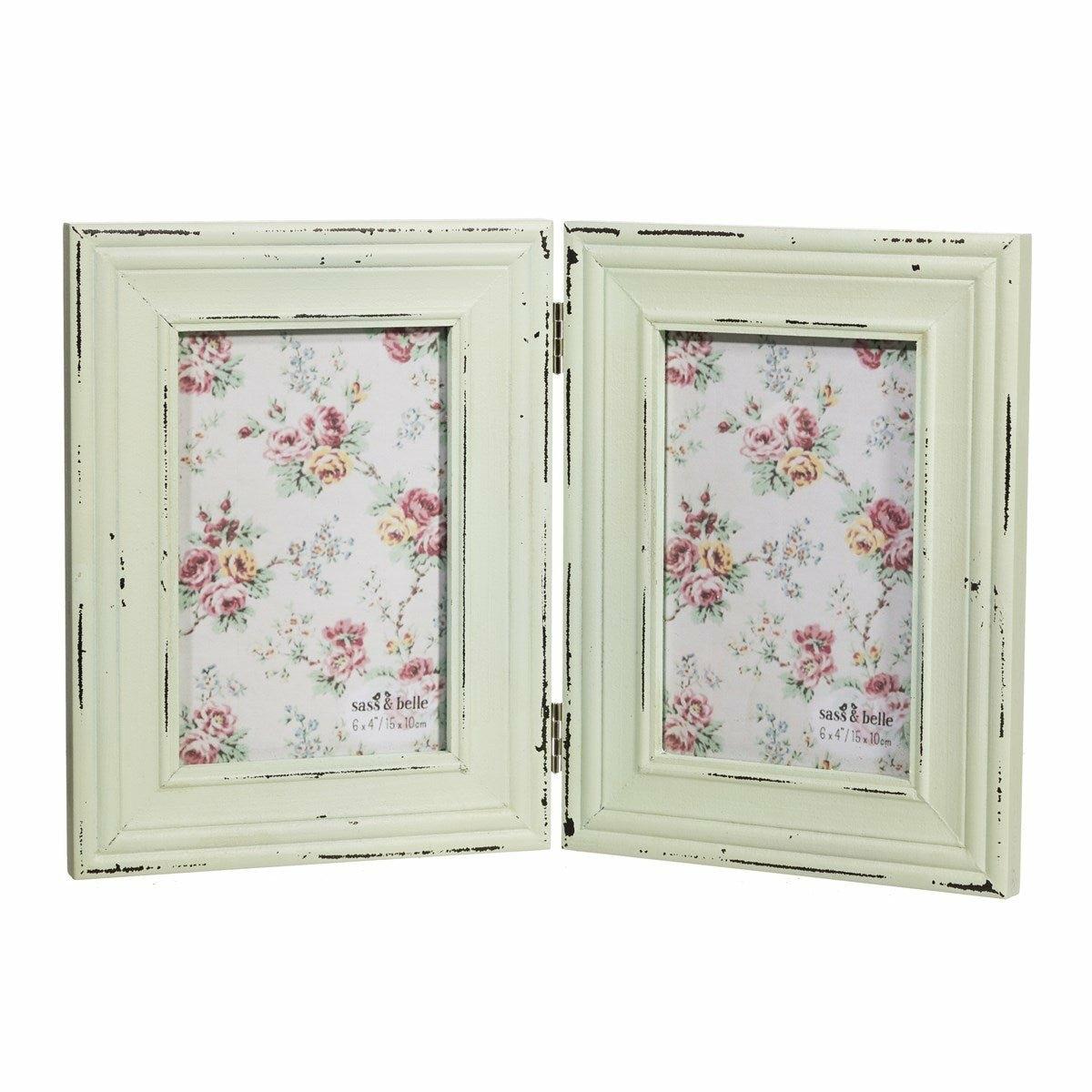 Delilah Green Double Photo Frame