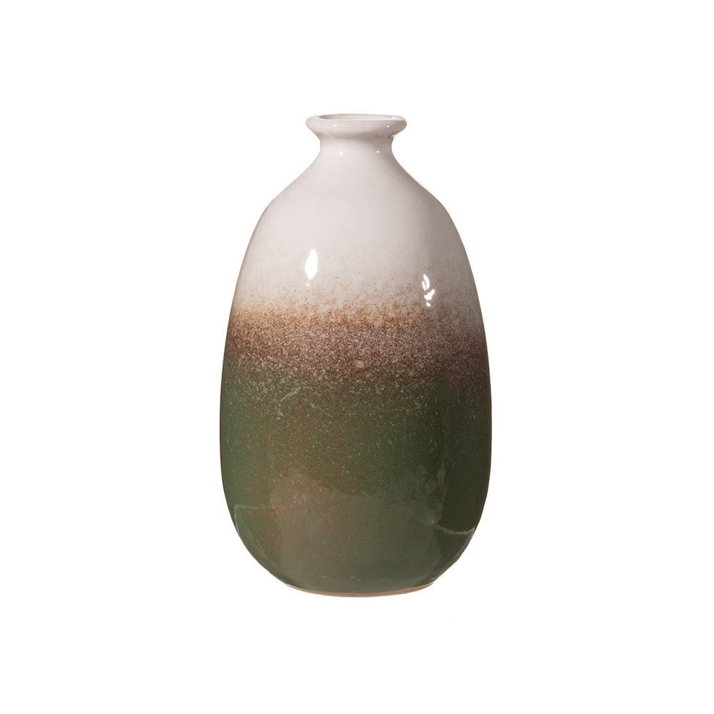 Dip Glazed Ombre Green Vase - Angela Reed -