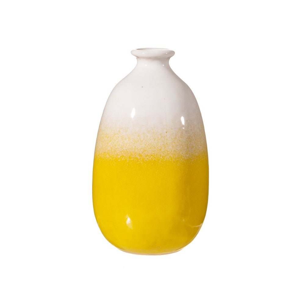 Dip Glazed Ombre Yellow Vase - Angela Reed -