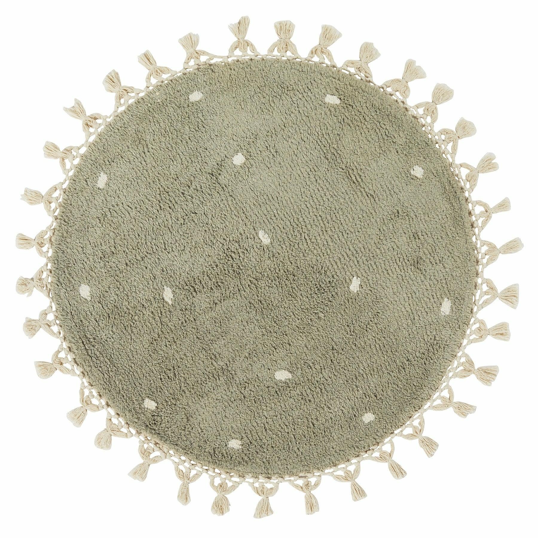 Dotty Circular Rug, Sage
