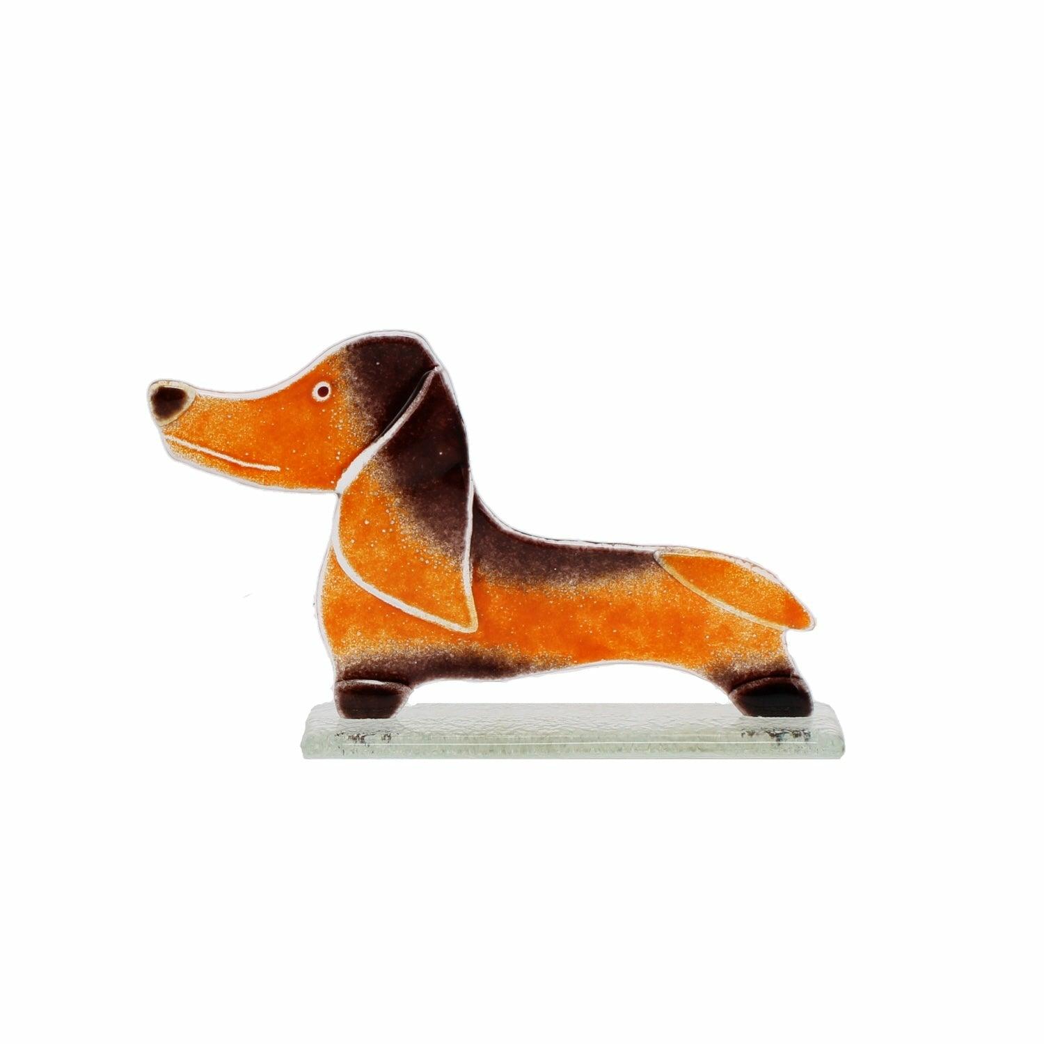 Douglas The Dachshund Glass Ornament