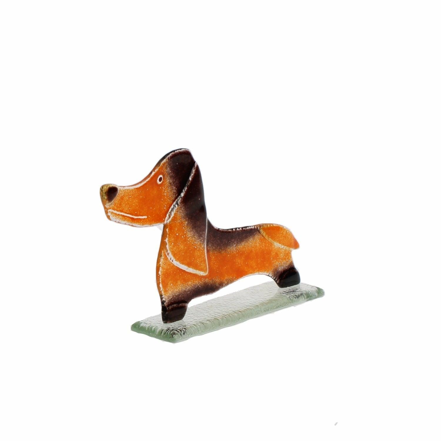 Douglas The Dachshund Glass Ornament
