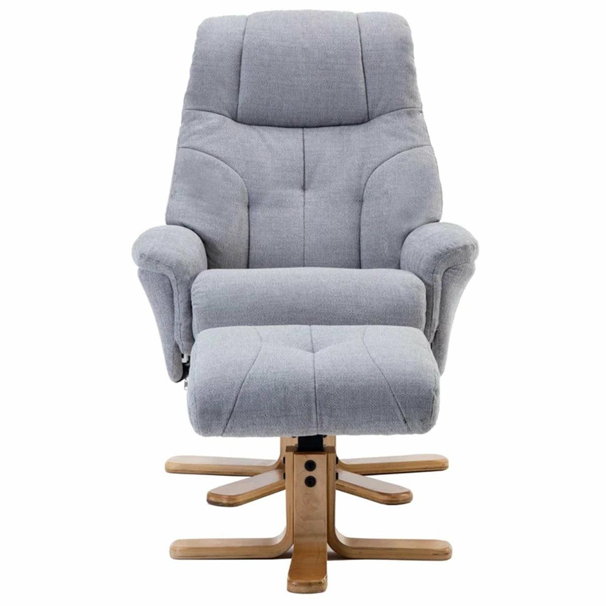 Dublin Reclining Swivel Chair Grey Fabric,Silver Fabric,Grey Faux Leather,Pebble Faux Leather,Wheat Fabric,Cream Faux Leather,Brown Faux Leather,Rock Fabric,Marine Fabric,Teal Fabric
