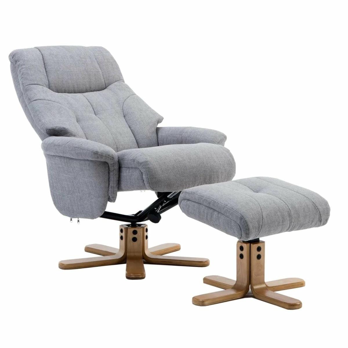 Dublin Reclining Swivel Chair Grey Fabric,Silver Fabric,Grey Faux Leather,Pebble Faux Leather,Wheat Fabric,Cream Faux Leather,Brown Faux Leather,Rock Fabric,Marine Fabric,Teal Fabric