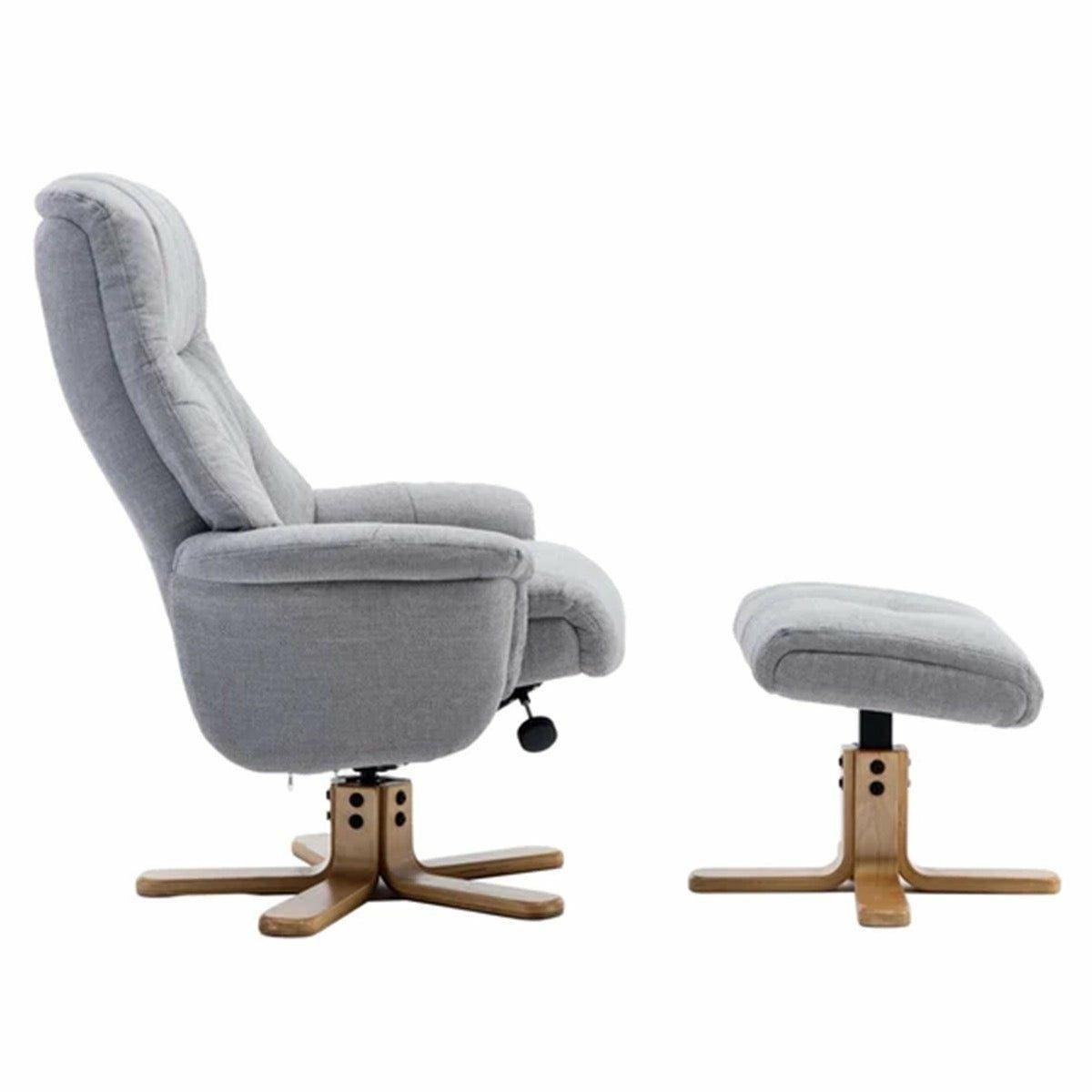 Dublin Reclining Swivel Chair Grey Fabric,Silver Fabric,Grey Faux Leather,Pebble Faux Leather,Wheat Fabric,Cream Faux Leather,Brown Faux Leather,Rock Fabric,Marine Fabric,Teal Fabric