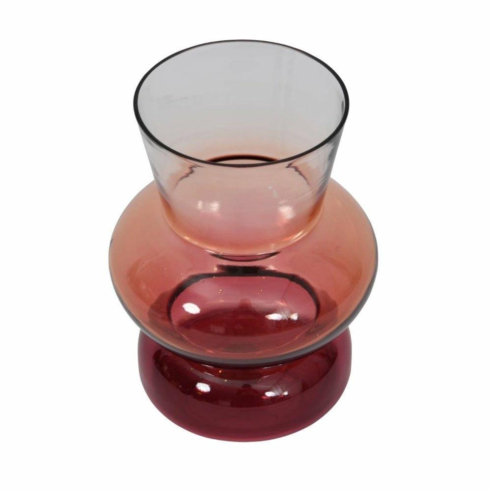 Elise Blush Pink Ombre Glass Vase