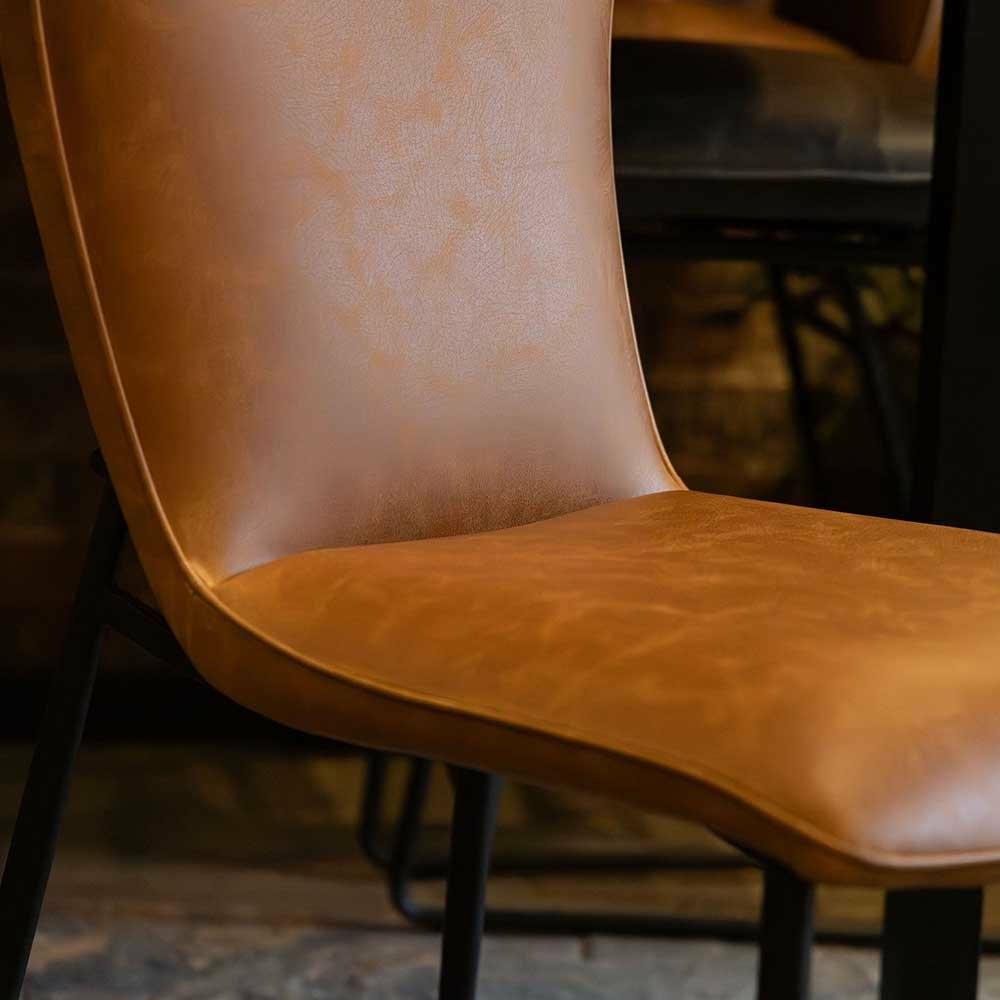 Elizabeth Dining Chair Tan Faux Leather,Grey Faux Leather