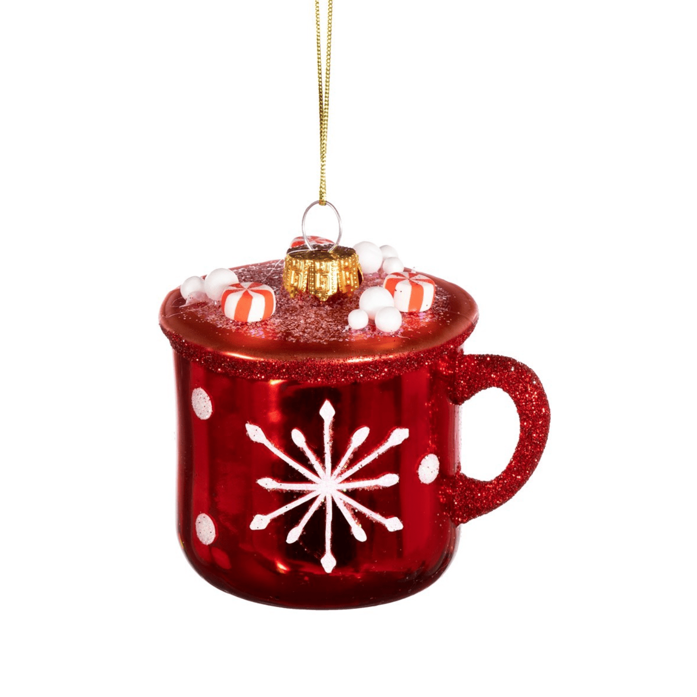Enamel Hot Chocolate Mug Shaped Bauble