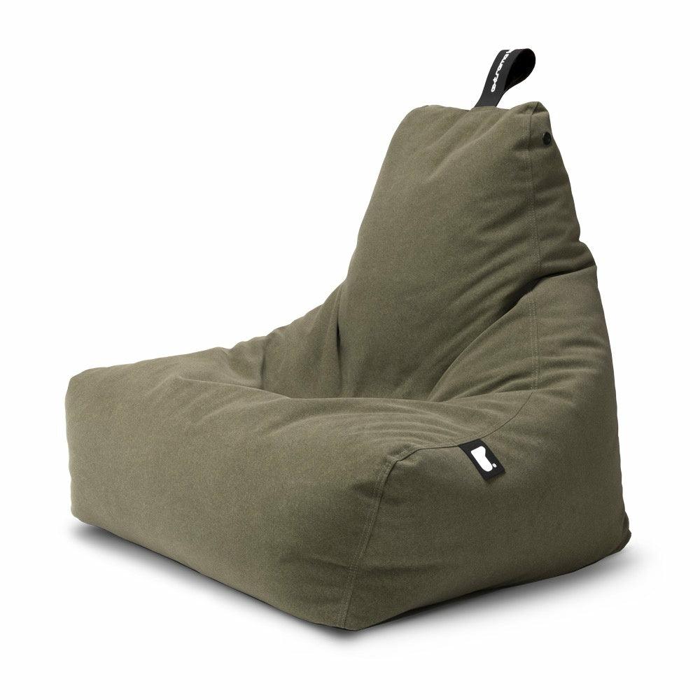 Faux Suede B Indoor Bean Bag Moss Faux Suede