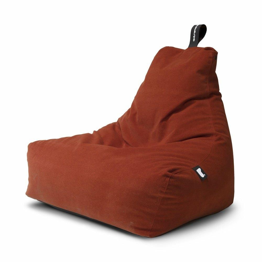 Faux Suede B Indoor Bean Bag Rust Faux Suede