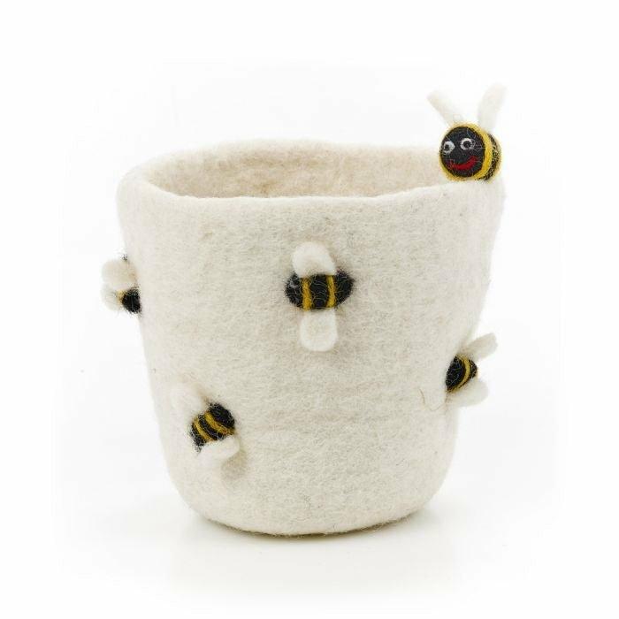 Felt Honey Bee Plant Pot