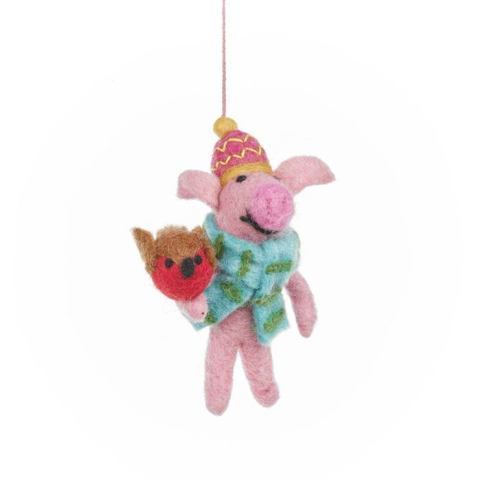Felt Porky the Christmas Pig