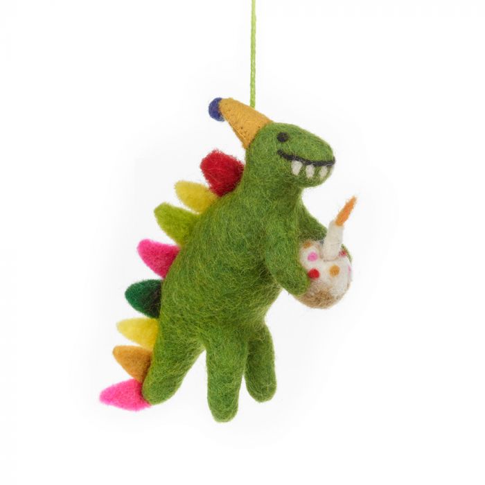 Felt Present Dinosaur Decoration