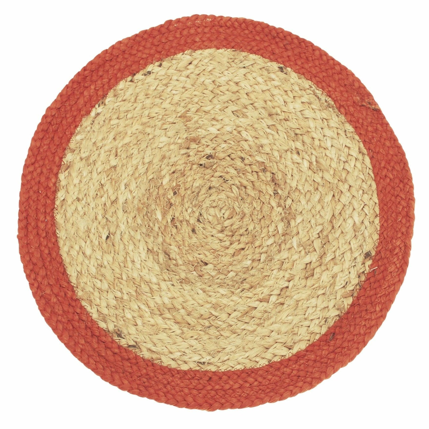 Fiesta Circular Jute Placemat, Terracotta