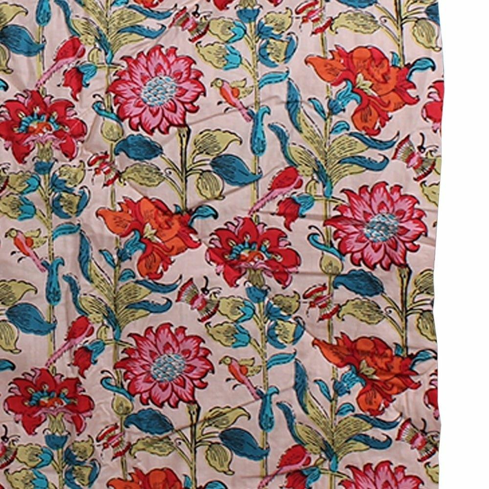 Floral Garden Double Quilted Throw