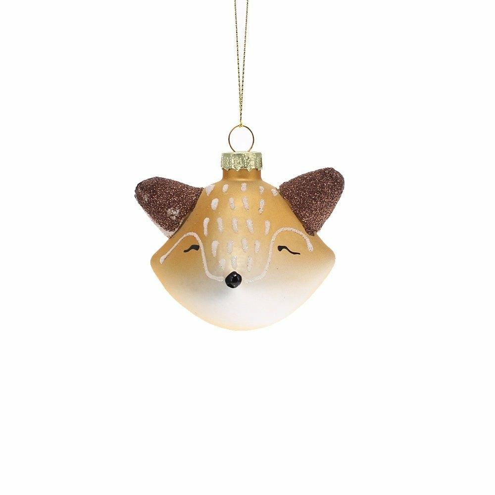 Fox Head Glass Bauble