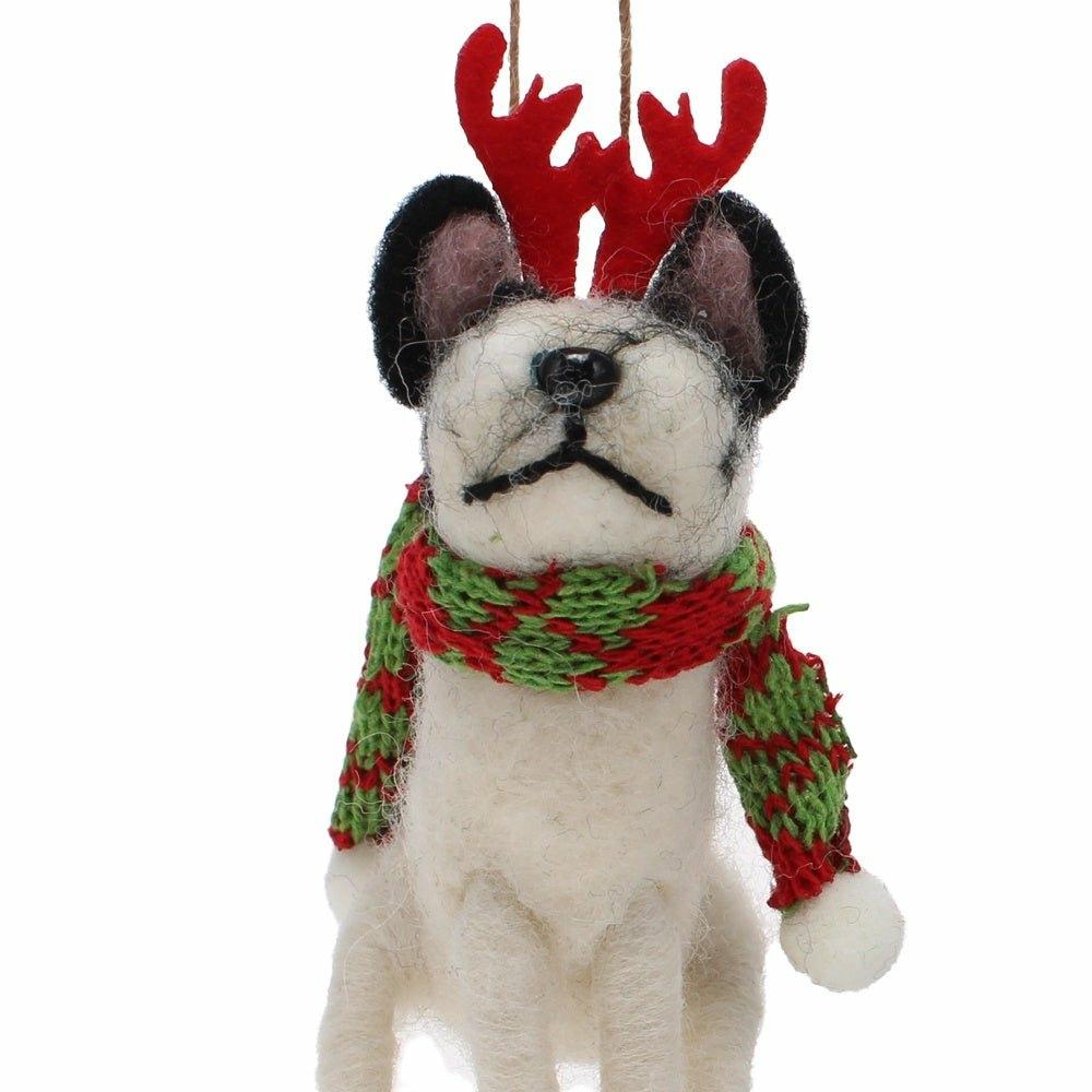 Frenchie with Antlers