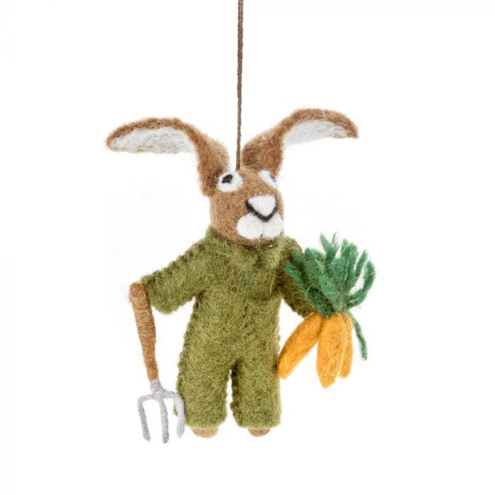 Gardening Hare Hanging Decoration