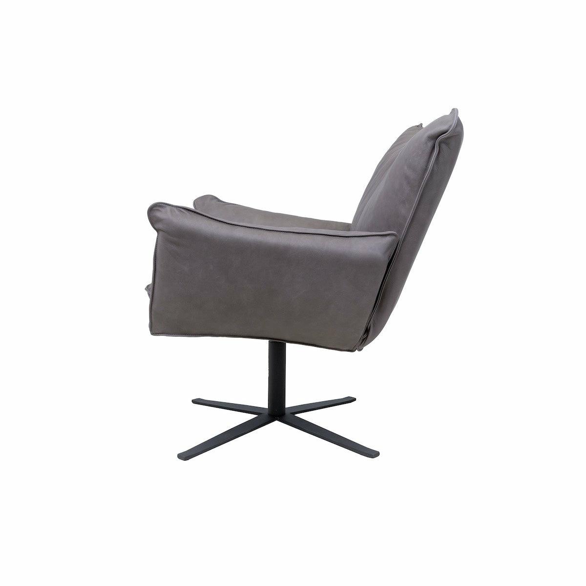 Gaucho Swivel Chair in Rancho Steel Leather