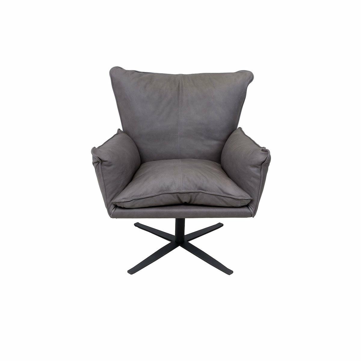 Gaucho Swivel Chair in Rancho Steel Leather