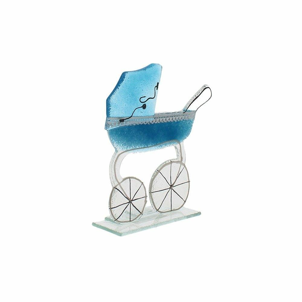 Glass Classic Pram, Blue