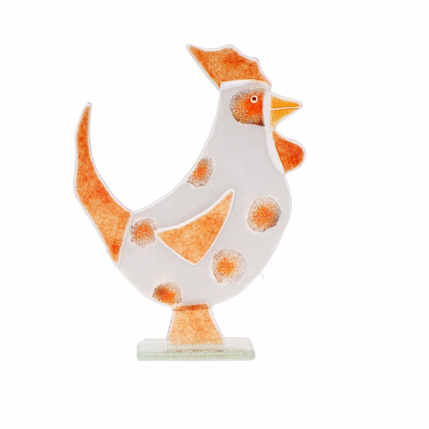 Glass Cockerel Ornament
