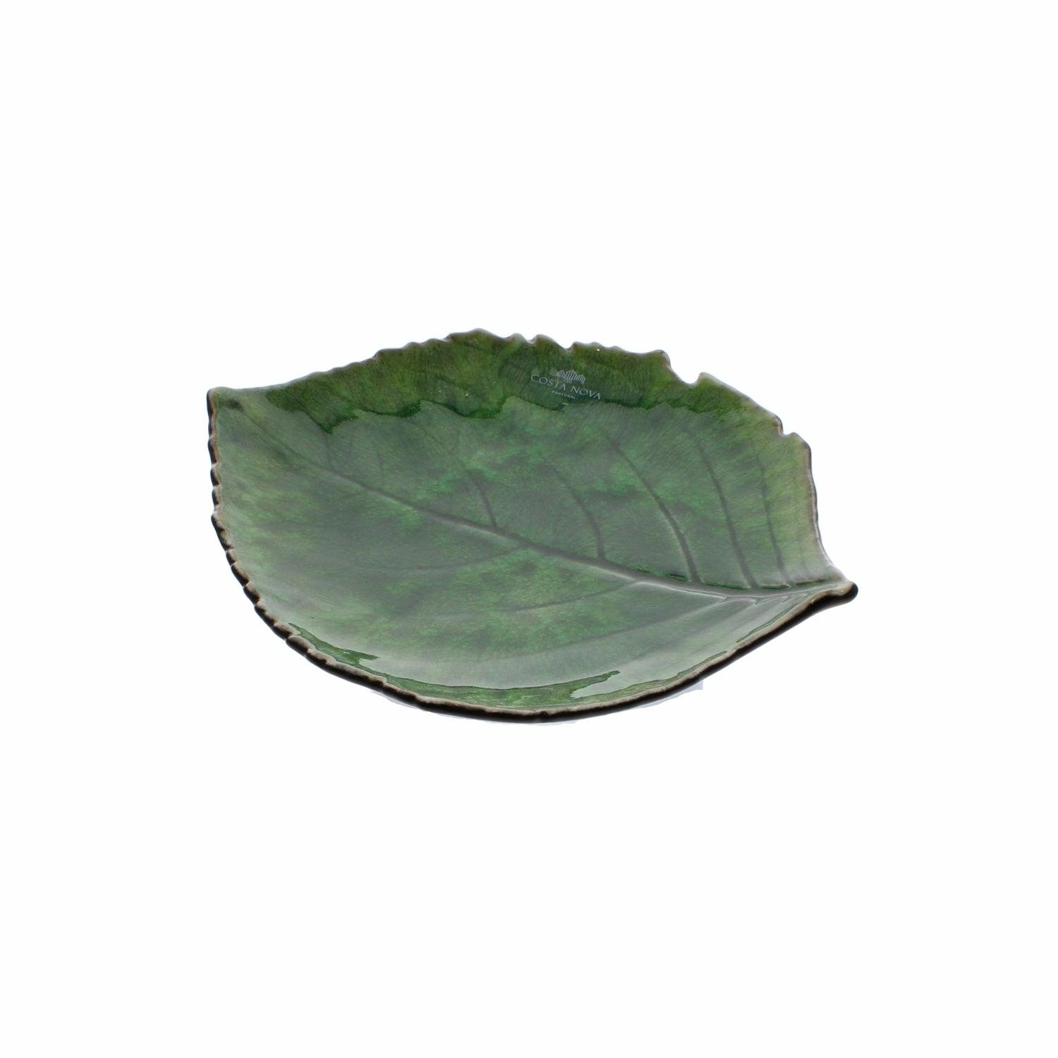 Green Ceramic Hydrangea Leaf 22cm