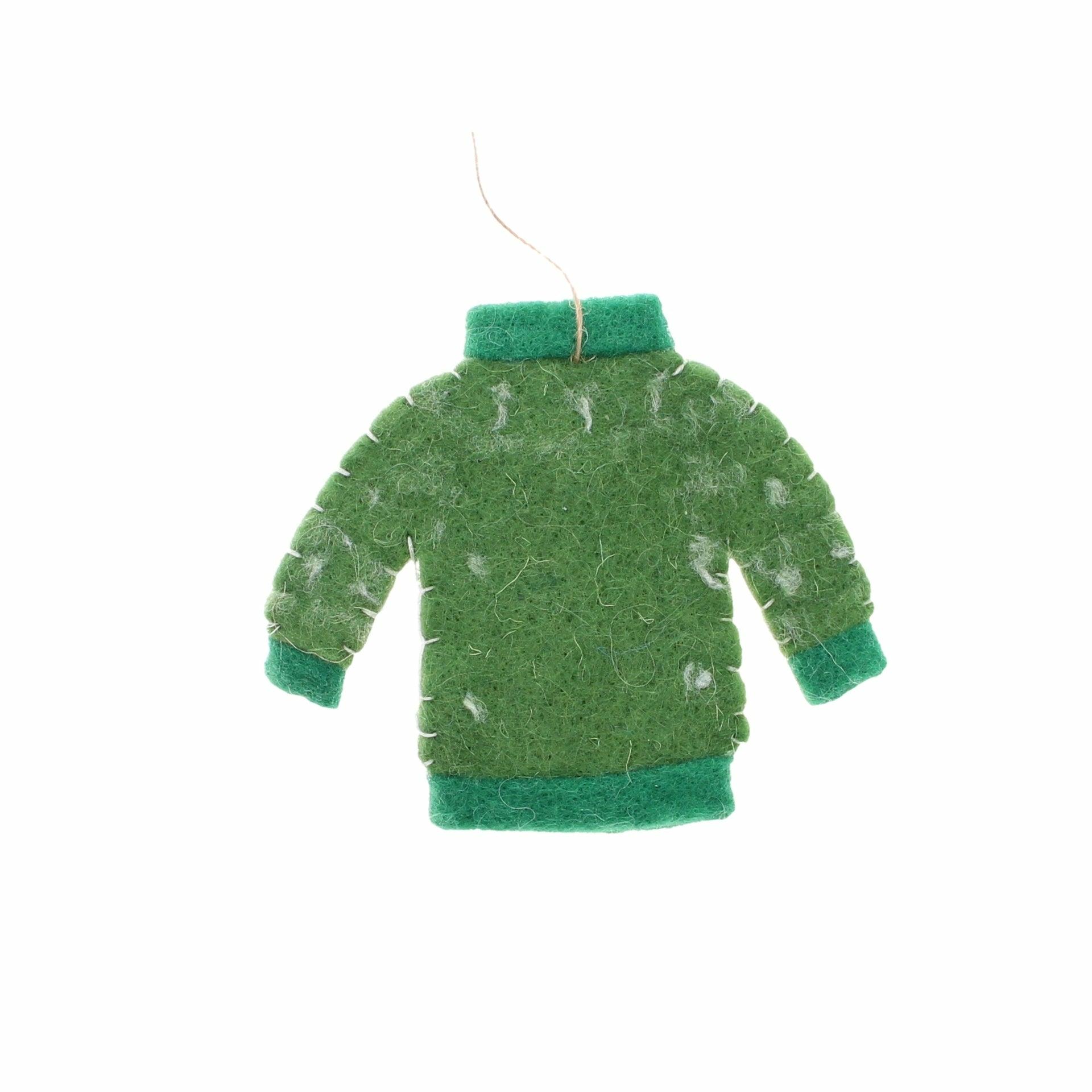 Green Christmas Jumper Hanging Decoration