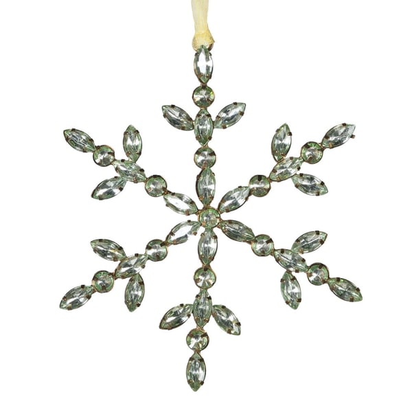 Green Rhinestone Snowflake