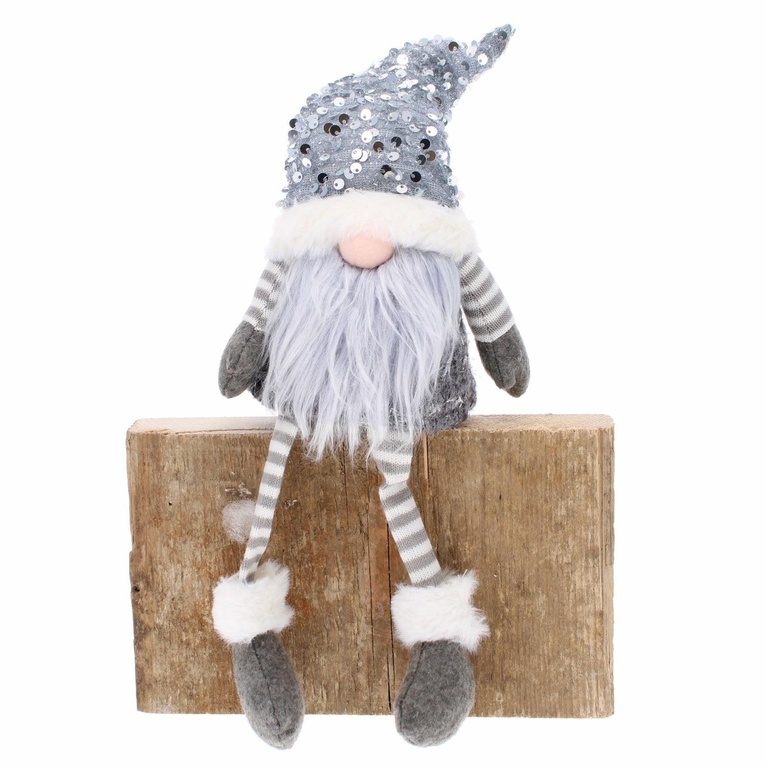Grey Sitting Sequin Hat Gonk