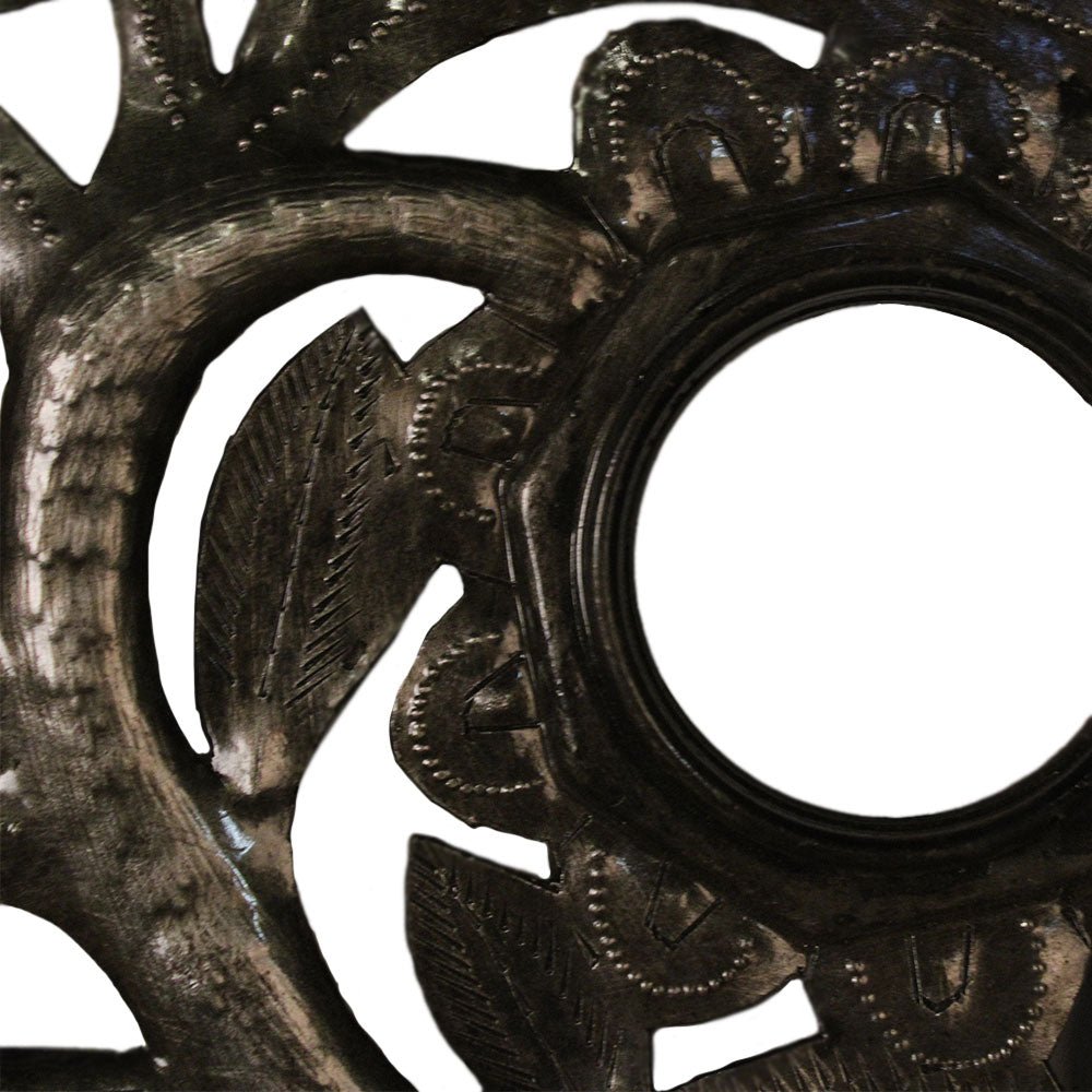 Haitian Metal Wall Art, Floral Wreath