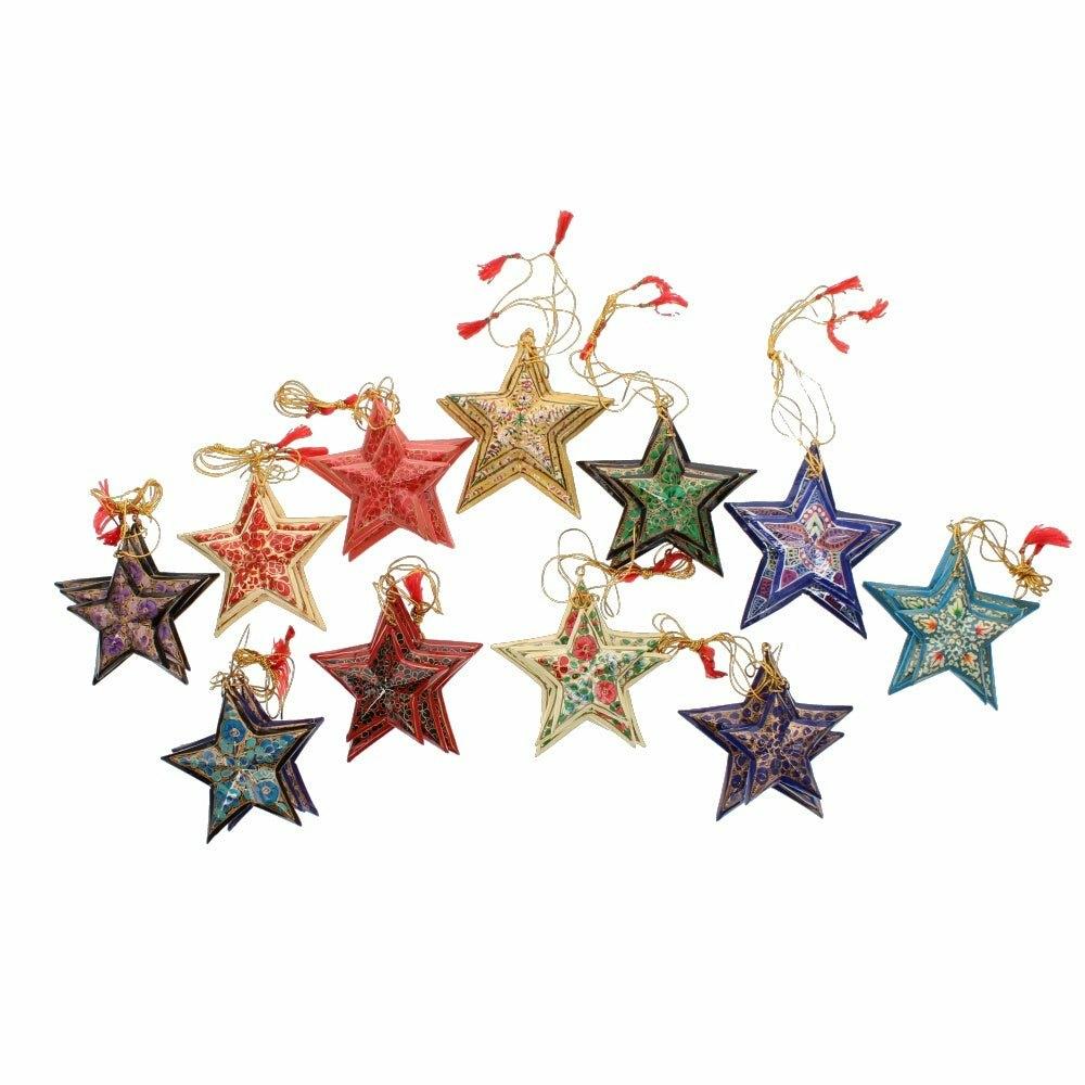 Assorted Hand Painted Star Decorations