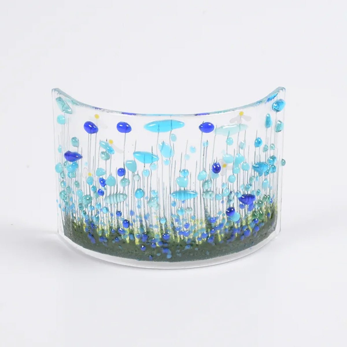 Handmade Glass Cornflower Curve