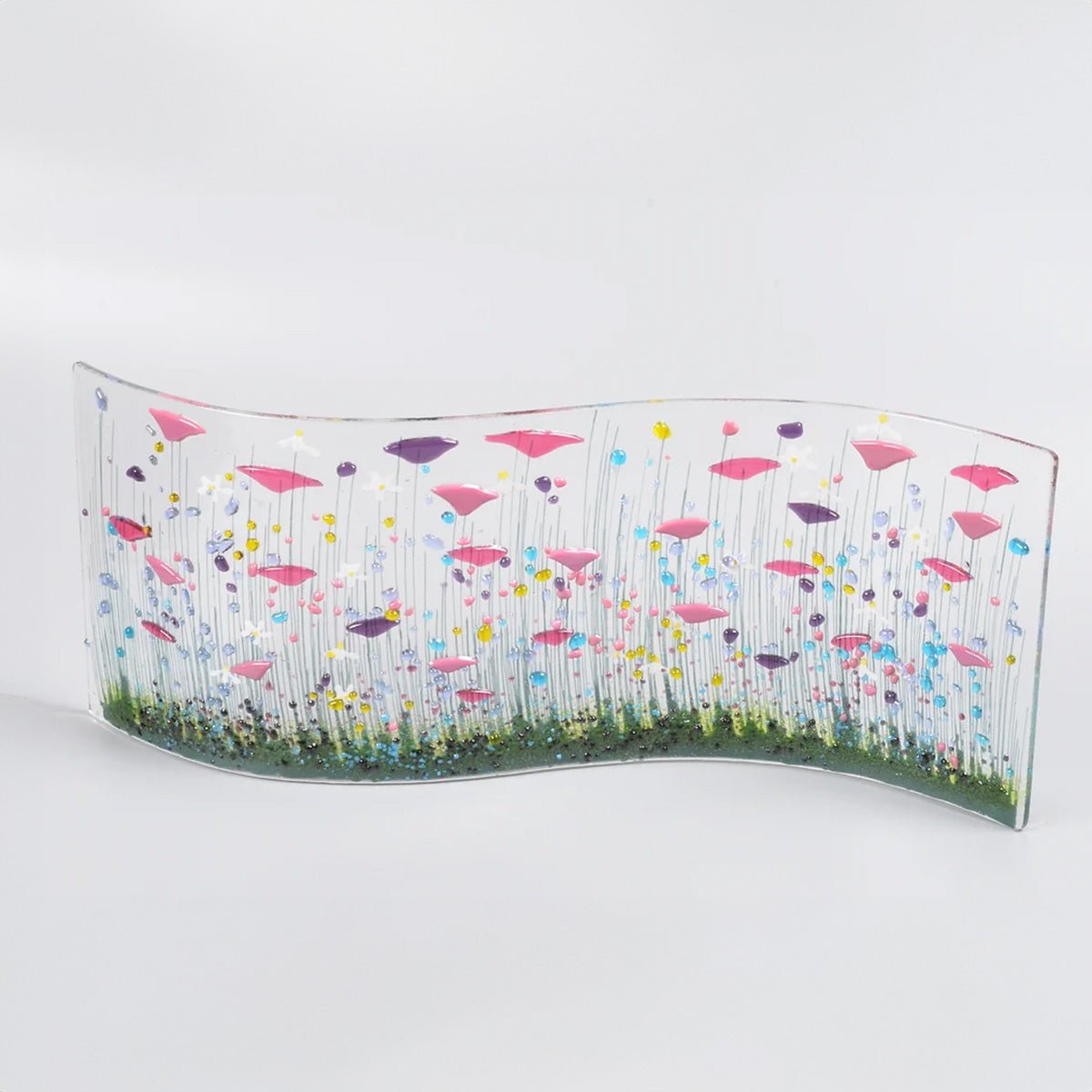Handmade Glass Wildflower Large Wave