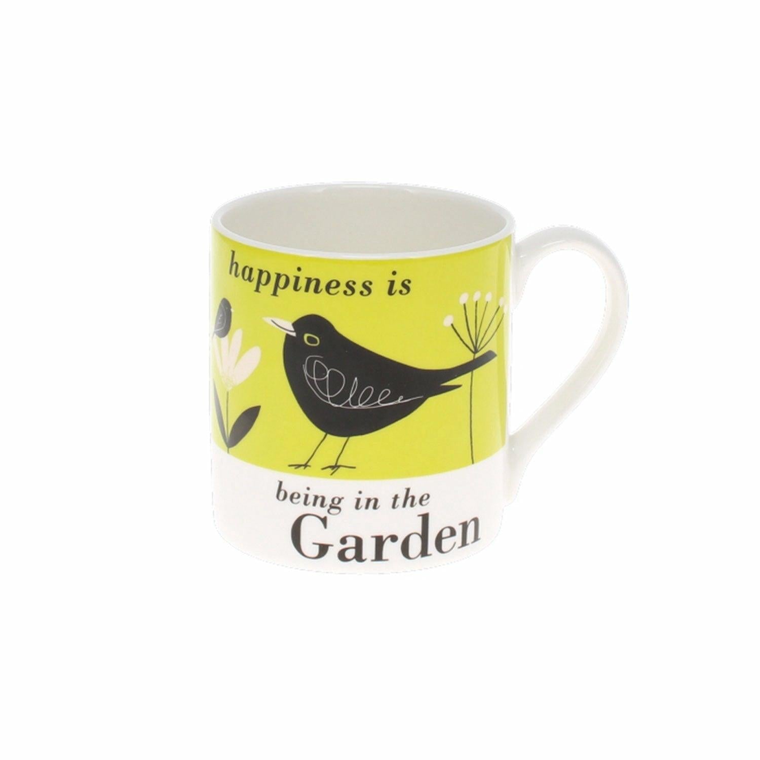Happiness is being in the Garden Mug, Blackbird
