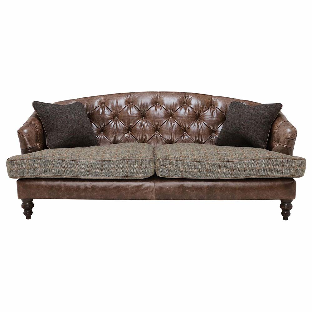 Harris Tweed Dalmore Sofa Midi (Large) / Autumn Leaves Brown / Bracken Herringbone,Midi (Large) / Autumn Leaves Brown / Cerulean Highland Herringbone,Midi (Large) / Autumn Leaves Brown / Heather,Midi (Large) / Autumn Leaves Brown / Loden Herringbone,Midi (Large) / Autumn Leaves Brown / Peat Herringbone,Midi (Large) / Autumn Leaves Brown / Willow Herringbone,Midi (Large) / Autumn Leaves Brown / Winter Check,Midi (Large) / Brompton Tan / Bracken Herringbone,Midi (Large) / Brompton Tan / Cerulean Highland Herr