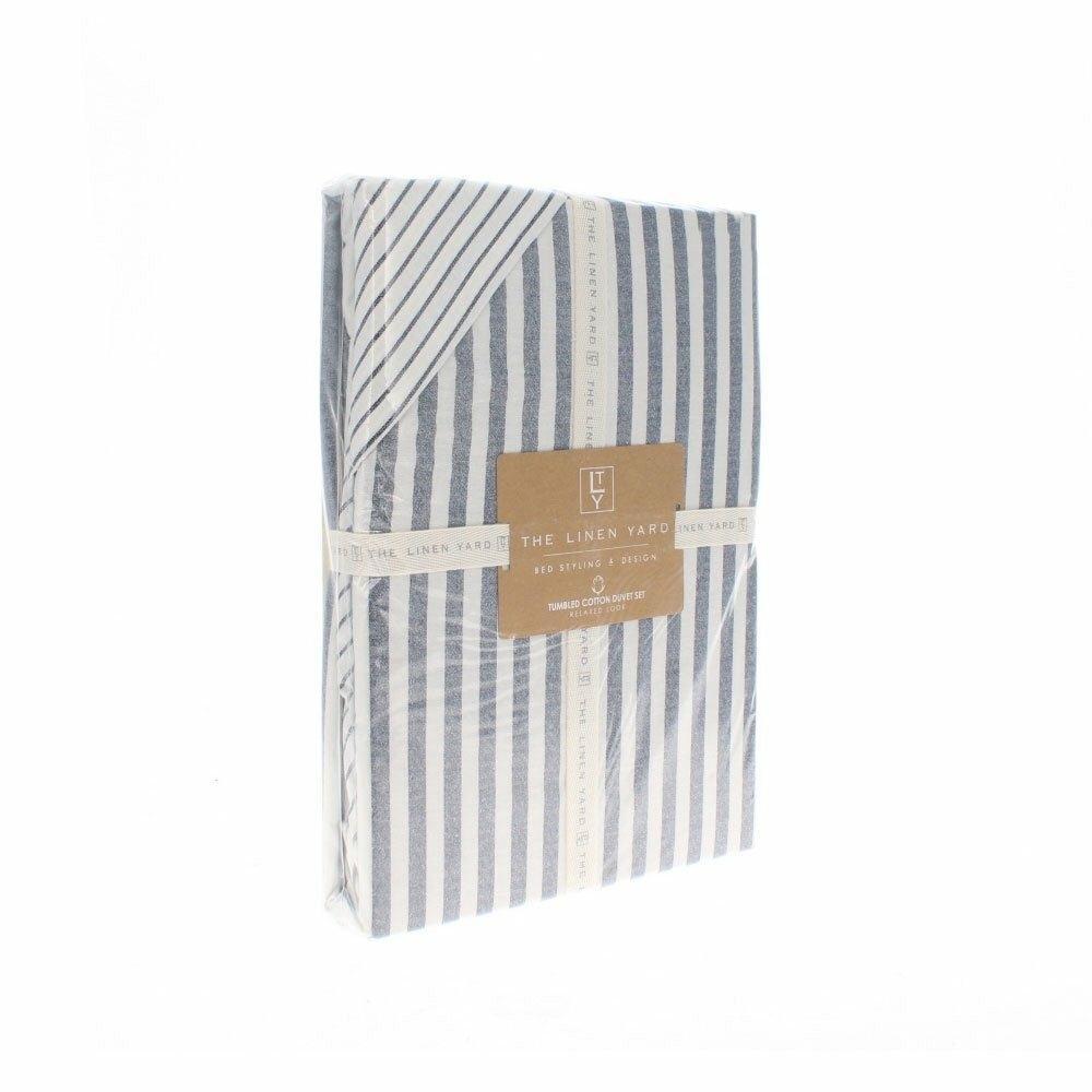 Hebden Mélange Stripe Duvet Cover Set, Grey Super King (6'),Single (3'),Kingsize (5'),Double (4'6")