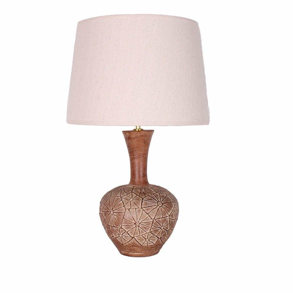 Heka Lamp, with a 14" Raw Natural Shade