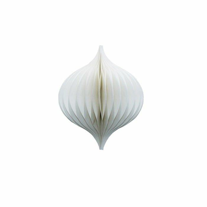 Honeycomb Paper Onion Decoration, 10cm White