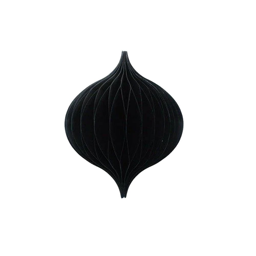Honeycomb Paper Onion Decoration, 16cm Black