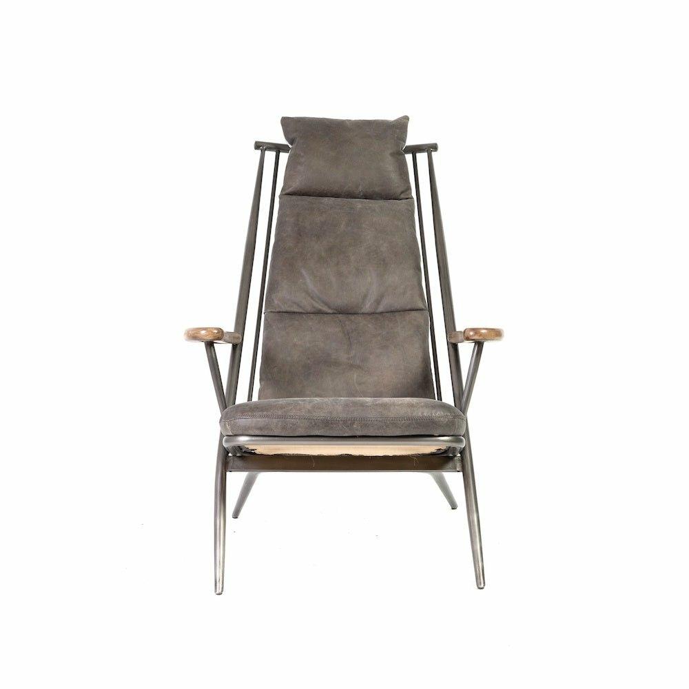 Huntingdon Studio Chair, Grey Leather