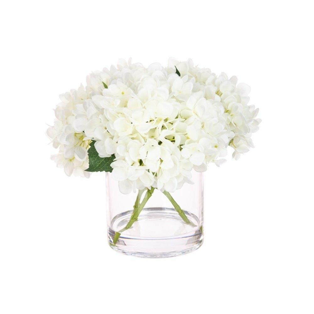 Hydrangea in cylinder vase