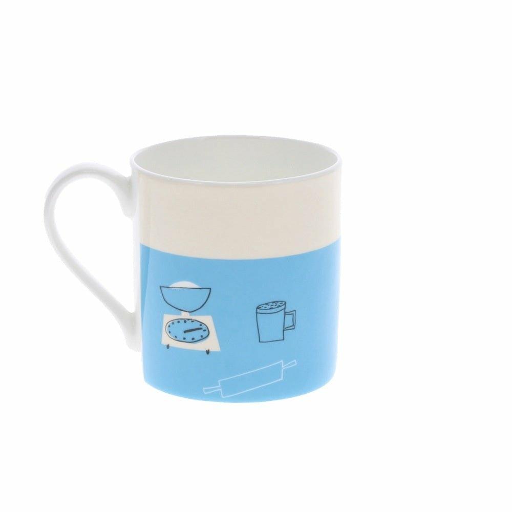 I'm Happy when I'm Baking Mug, Turquoise